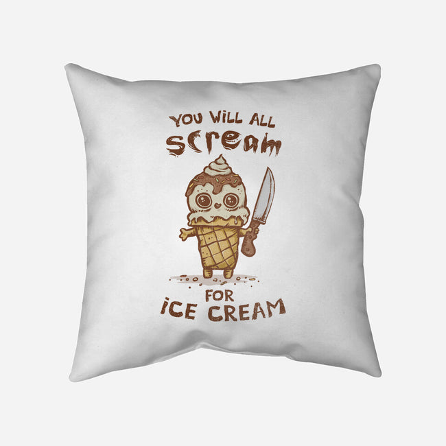We All Scream For Ice Cream-None-Removable Cover w Insert-Throw Pillow-kg07