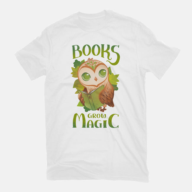 Books Grow Magic-Womens-Basic-Tee-ricolaa