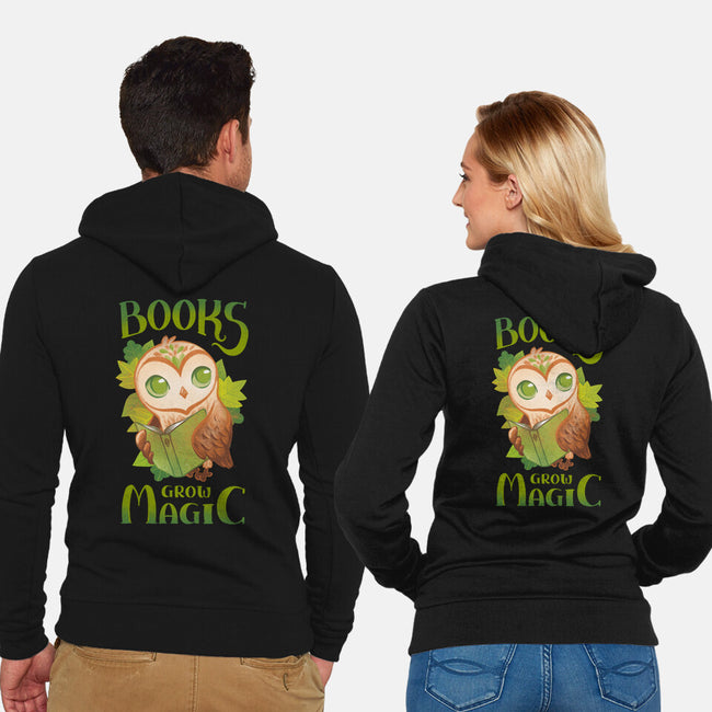 Books Grow Magic-Unisex-Zip-Up-Sweatshirt-ricolaa