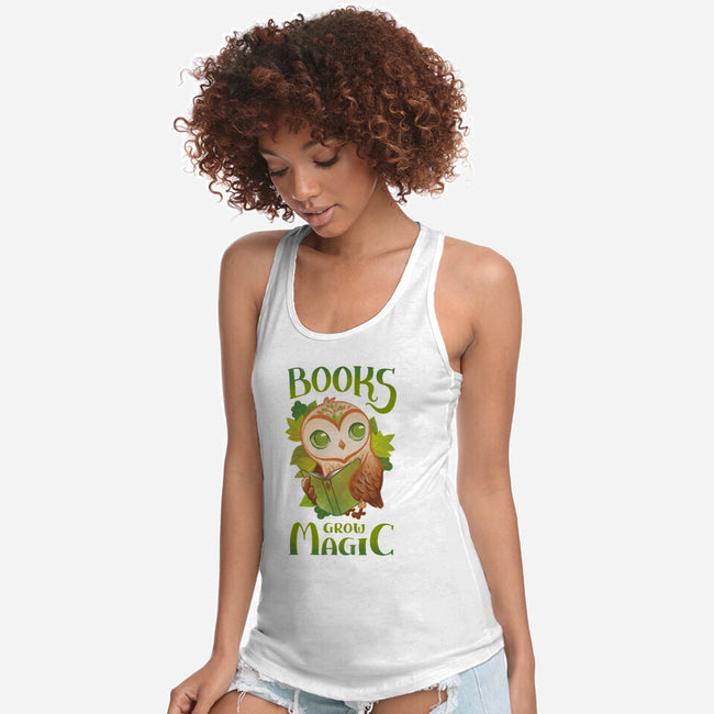 Books Grow Magic-Womens-Racerback-Tank-ricolaa