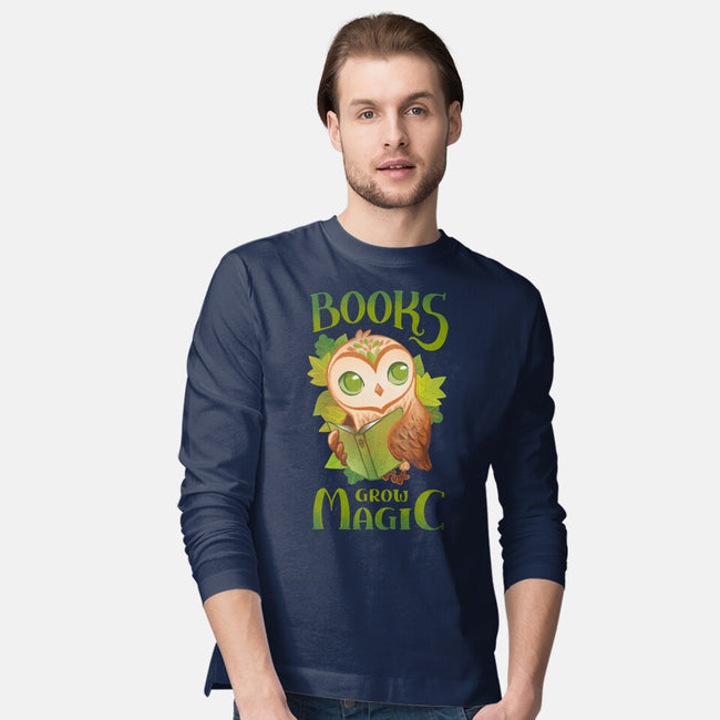 Books Grow Magic-Mens-Long Sleeved-Tee-ricolaa