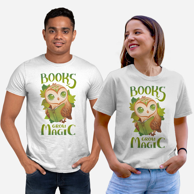 Books Grow Magic-Unisex-Basic-Tee-ricolaa