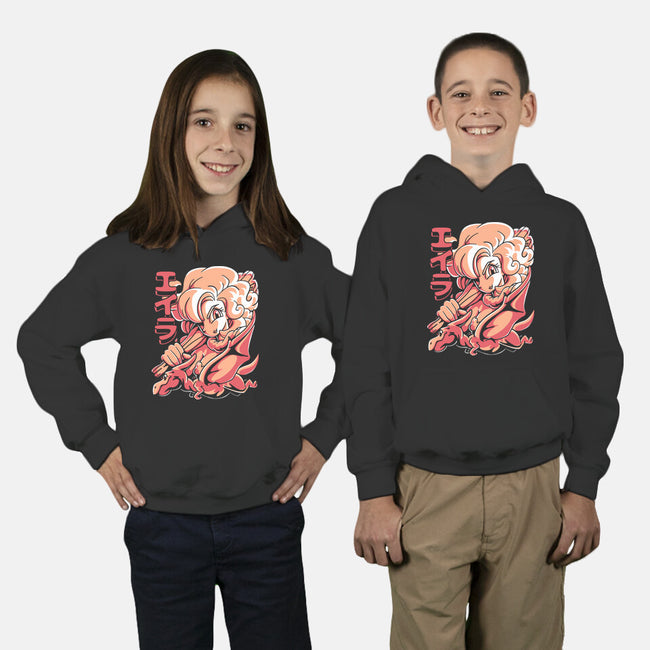 Prehistoric Warrior-Youth-Pullover-Sweatshirt-estudiofitas