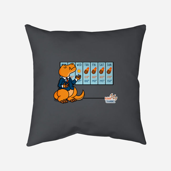 Weather T-Rex-None-Removable Cover w Insert-Throw Pillow-Raffiti