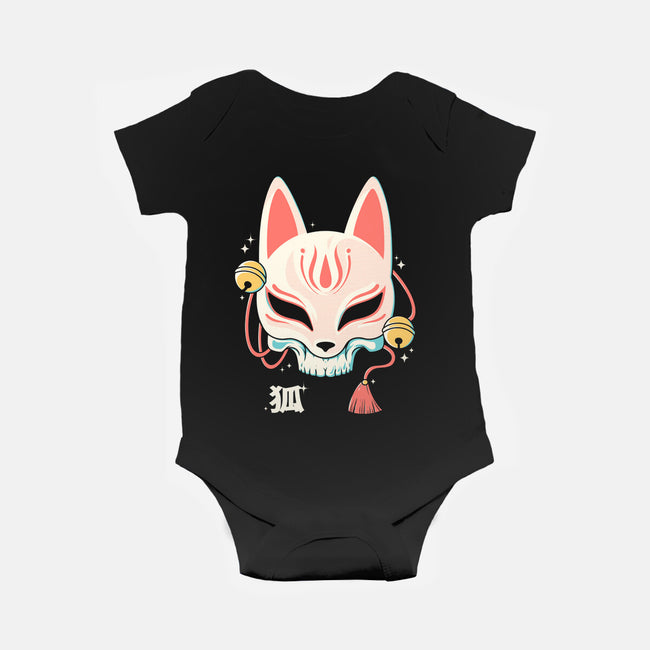 Kitsune Skull-Baby-Basic-Onesie-Eoli Studio