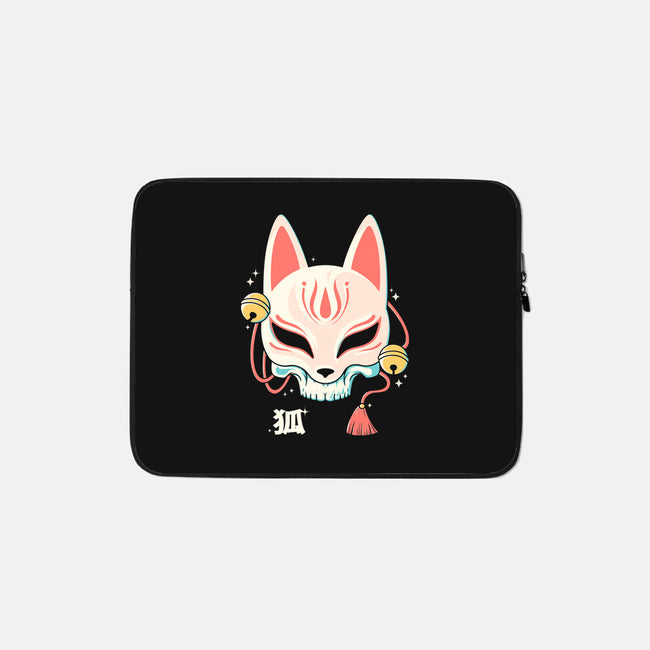 Kitsune Skull-None-Zippered-Laptop Sleeve-Eoli Studio