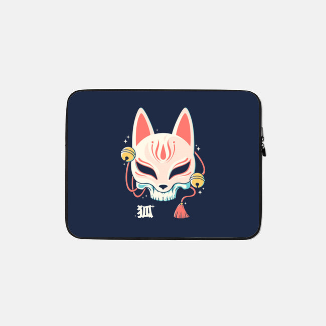 Kitsune Skull-None-Zippered-Laptop Sleeve-Eoli Studio