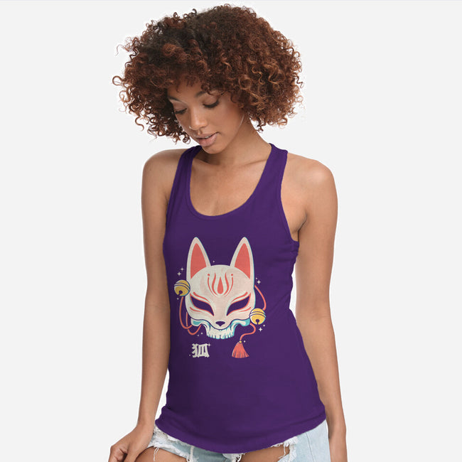 Kitsune Skull-Womens-Racerback-Tank-Eoli Studio