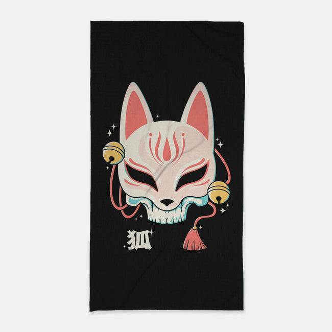 Kitsune Skull-None-Beach-Towel-Eoli Studio