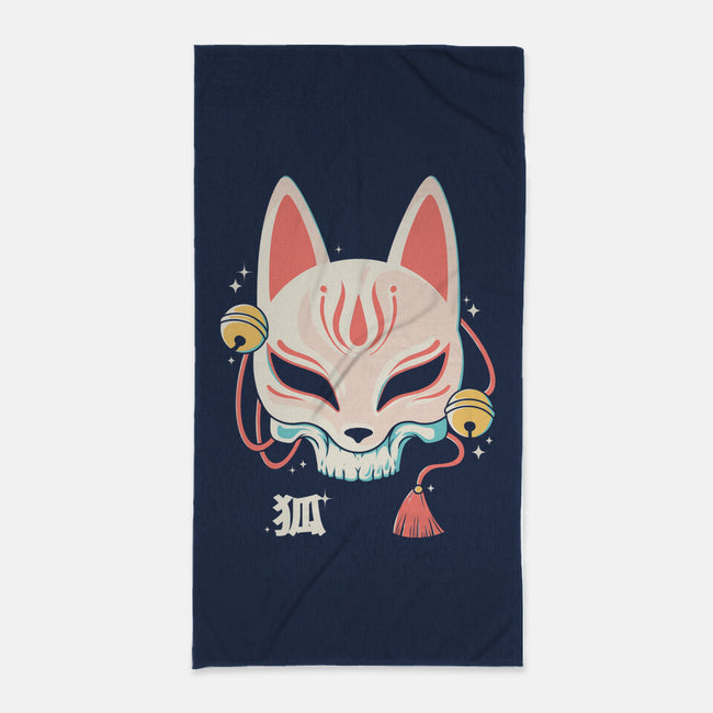 Kitsune Skull-None-Beach-Towel-Eoli Studio