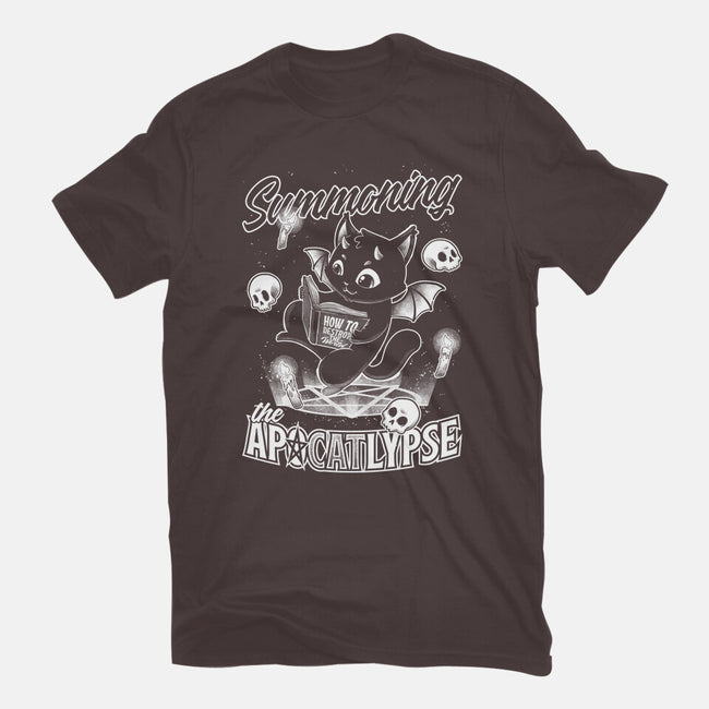 Summoning The Apocalypse Cat-Womens-Basic-Tee-Studio Mootant