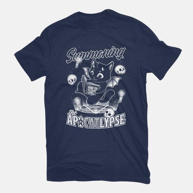 Summoning The Apocalypse Cat-Womens-Basic-Tee-Studio Mootant