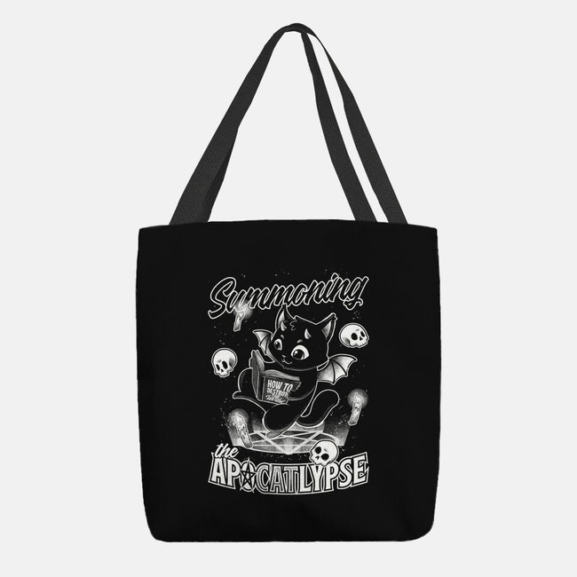 Summoning The Apocalypse Cat-None-Basic Tote-Bag-Studio Mootant