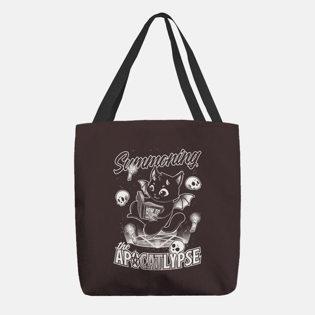 Summoning The Apocalypse Cat-None-Basic Tote-Bag-Studio Mootant