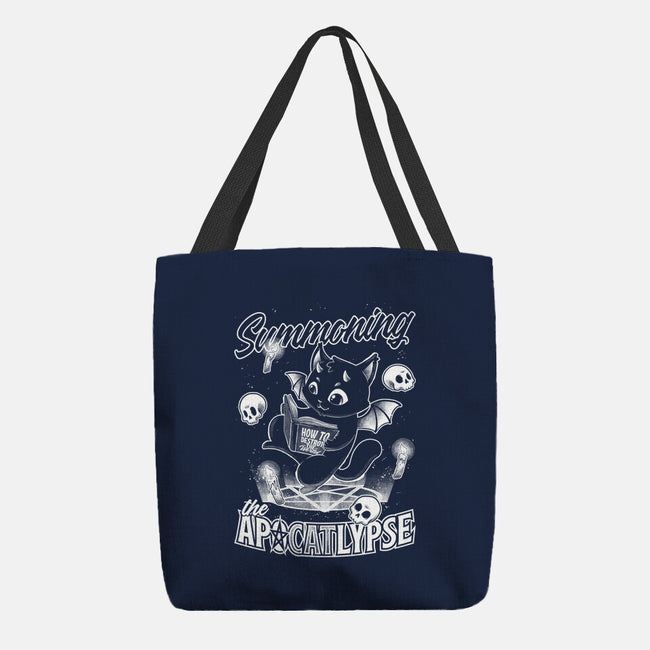 Summoning The Apocalypse Cat-None-Basic Tote-Bag-Studio Mootant