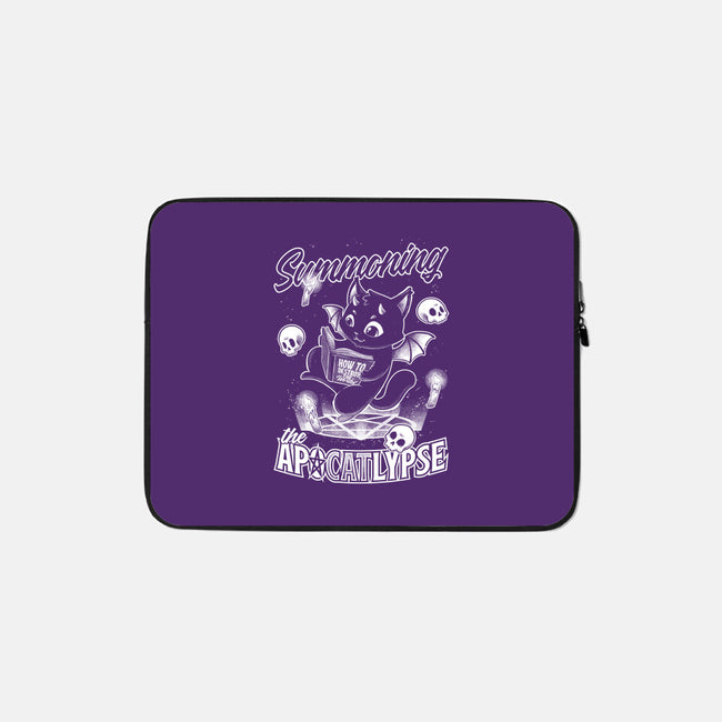 Summoning The Apocalypse Cat-None-Zippered-Laptop Sleeve-Studio Mootant