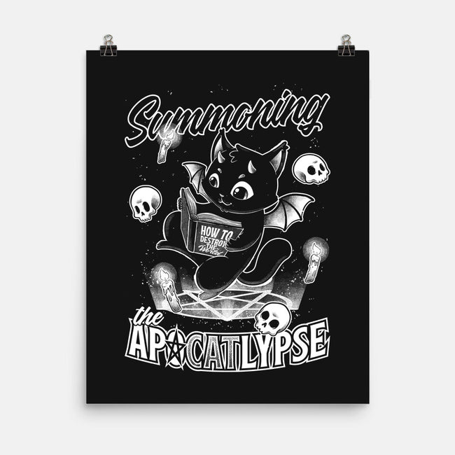 Summoning The Apocalypse Cat-None-Matte-Poster-Studio Mootant