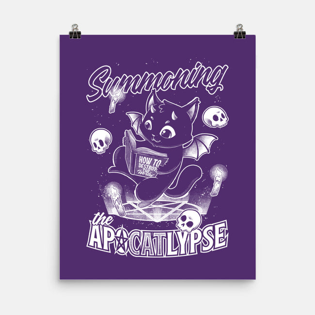 Summoning The Apocalypse Cat-None-Matte-Poster-Studio Mootant