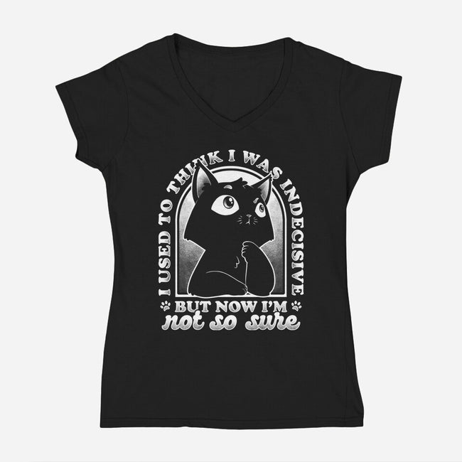 Indecisive Cat-Womens-V-Neck-Tee-Studio Mootant
