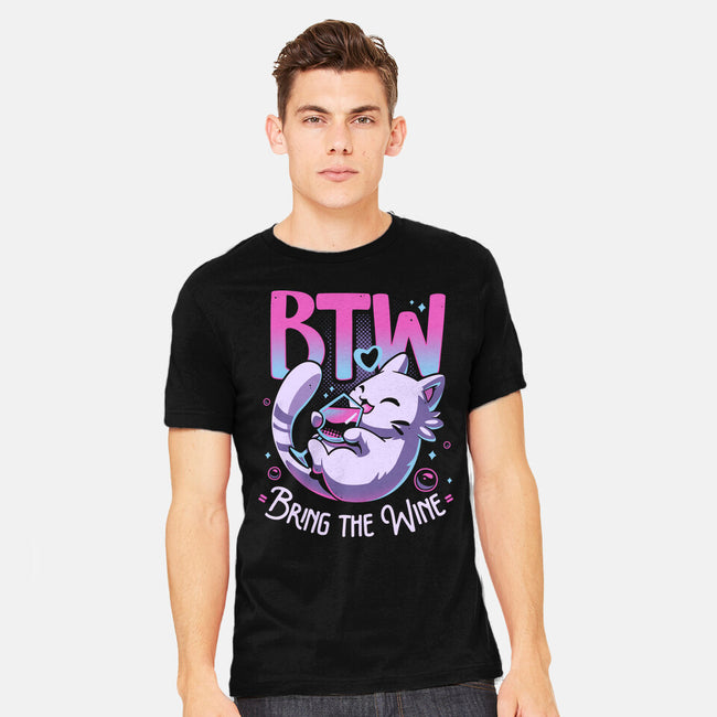 Whiskered Wine Drinker-Mens-Heavyweight-Tee-Snouleaf