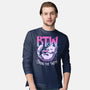 Whiskered Wine Drinker-Mens-Long Sleeved-Tee-Snouleaf