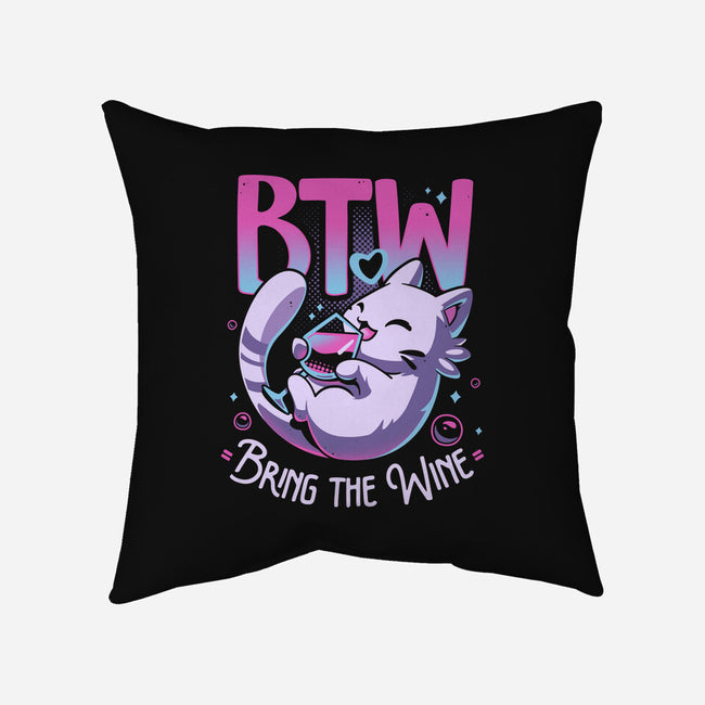 Whiskered Wine Drinker-None-Removable Cover w Insert-Throw Pillow-Snouleaf