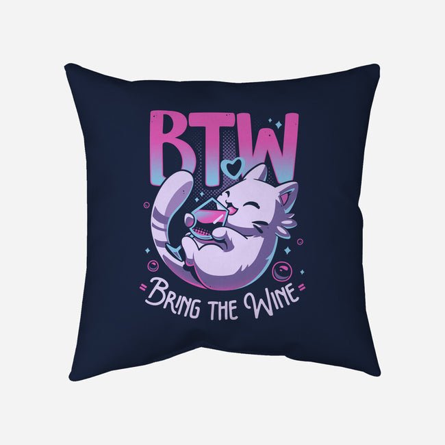 Whiskered Wine Drinker-None-Removable Cover w Insert-Throw Pillow-Snouleaf