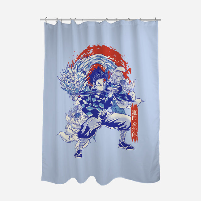Porcelain Tanjiro-None-Polyester-Shower Curtain-gaci