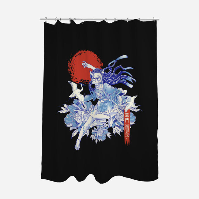 Porcelain Nezuko-None-Polyester-Shower Curtain-gaci