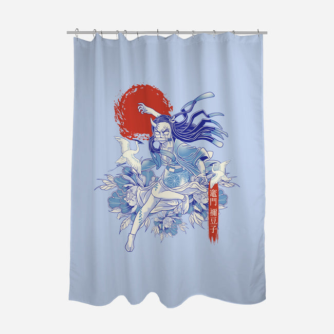 Porcelain Nezuko-None-Polyester-Shower Curtain-gaci