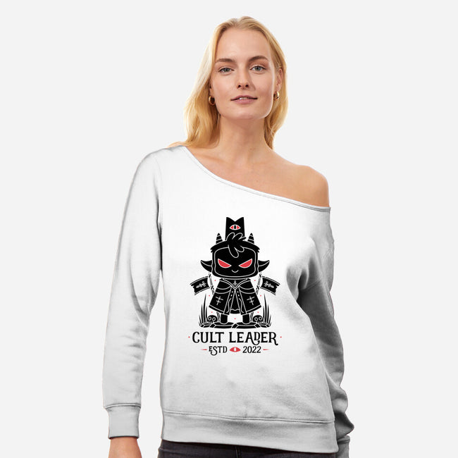 The Cult Leader-Womens-Off Shoulder-Sweatshirt-Alundrart