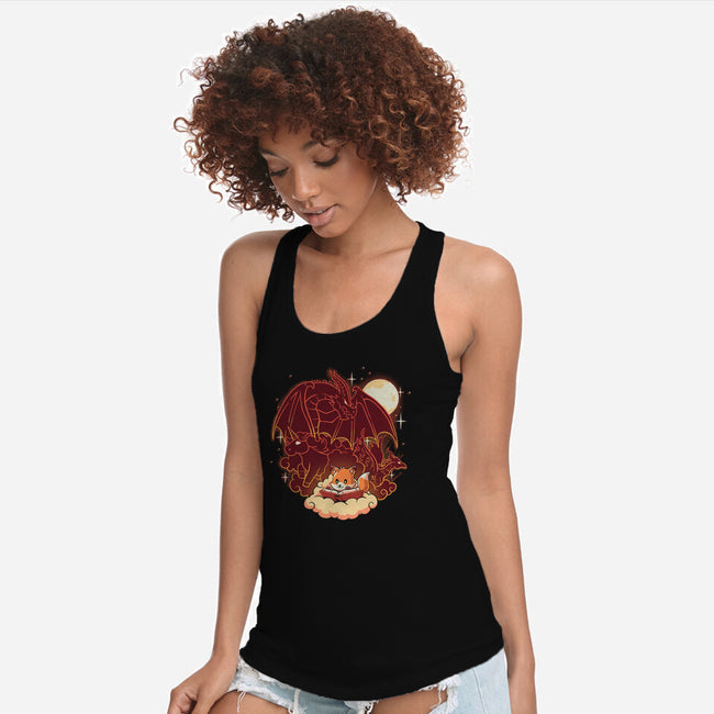 Fox Fantasy Book-Womens-Racerback-Tank-koalastudio