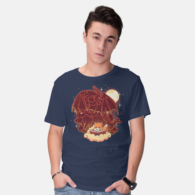 Fox Fantasy Book-Mens-Basic-Tee-koalastudio