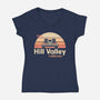 Hill Valley-Womens-V-Neck-Tee-retrodivision
