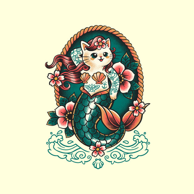 Mermaid Cat Tattoo-None-Drawstring-Bag-NemiMakeit