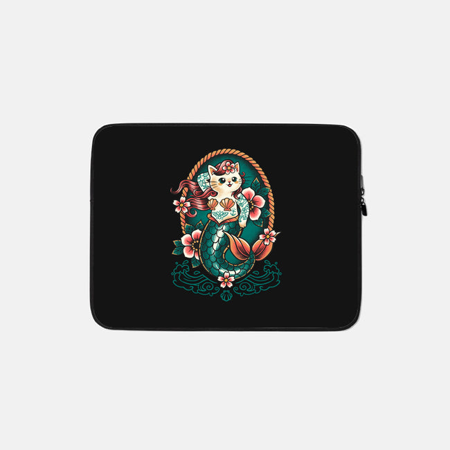Mermaid Cat Tattoo-None-Zippered-Laptop Sleeve-NemiMakeit