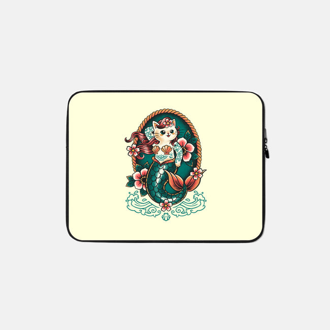 Mermaid Cat Tattoo-None-Zippered-Laptop Sleeve-NemiMakeit