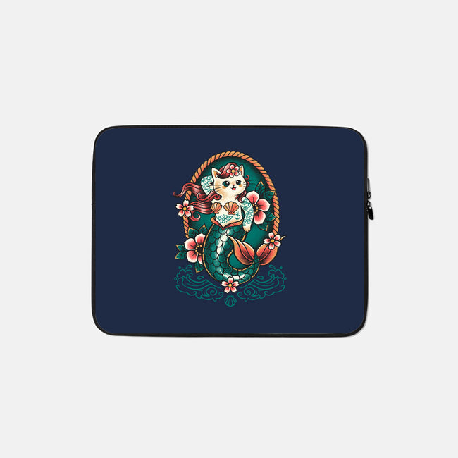 Mermaid Cat Tattoo-None-Zippered-Laptop Sleeve-NemiMakeit