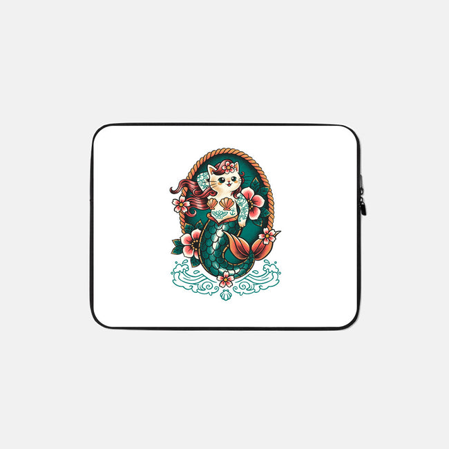 Mermaid Cat Tattoo-None-Zippered-Laptop Sleeve-NemiMakeit