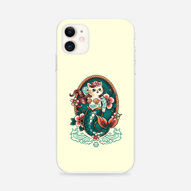 Mermaid Cat Tattoo-iPhone-Snap-Phone Case-NemiMakeit