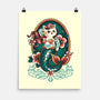 Mermaid Cat Tattoo-None-Matte-Poster-NemiMakeit