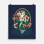 Mermaid Cat Tattoo-None-Matte-Poster-NemiMakeit