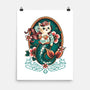 Mermaid Cat Tattoo-None-Matte-Poster-NemiMakeit