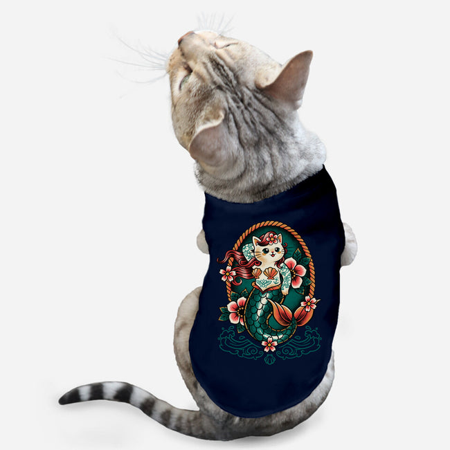 Mermaid Cat Tattoo-Cat-Basic-Pet Tank-NemiMakeit