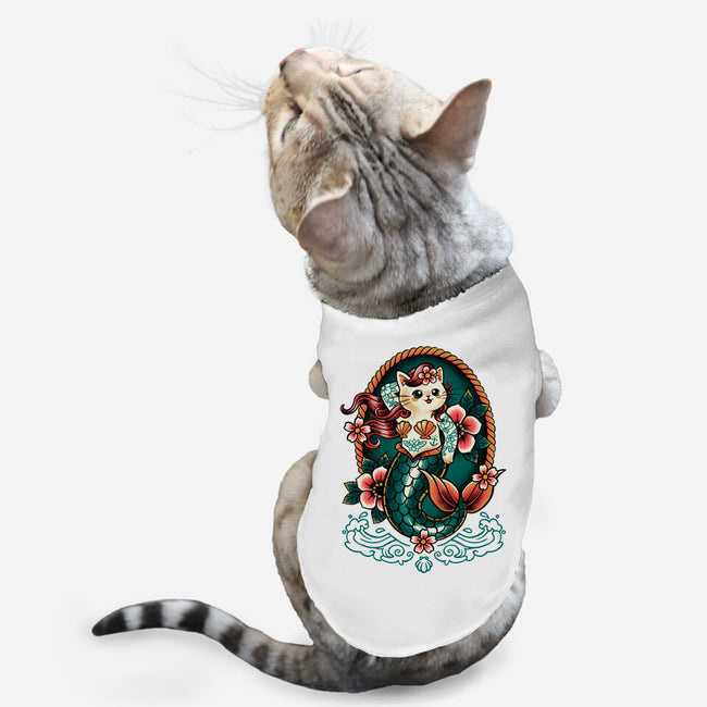 Mermaid Cat Tattoo-Cat-Basic-Pet Tank-NemiMakeit