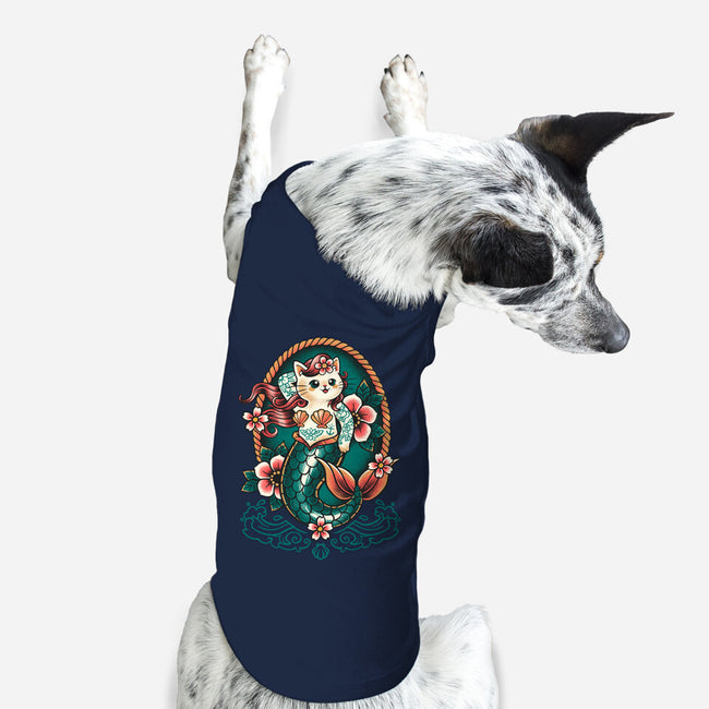 Mermaid Cat Tattoo-Dog-Basic-Pet Tank-NemiMakeit