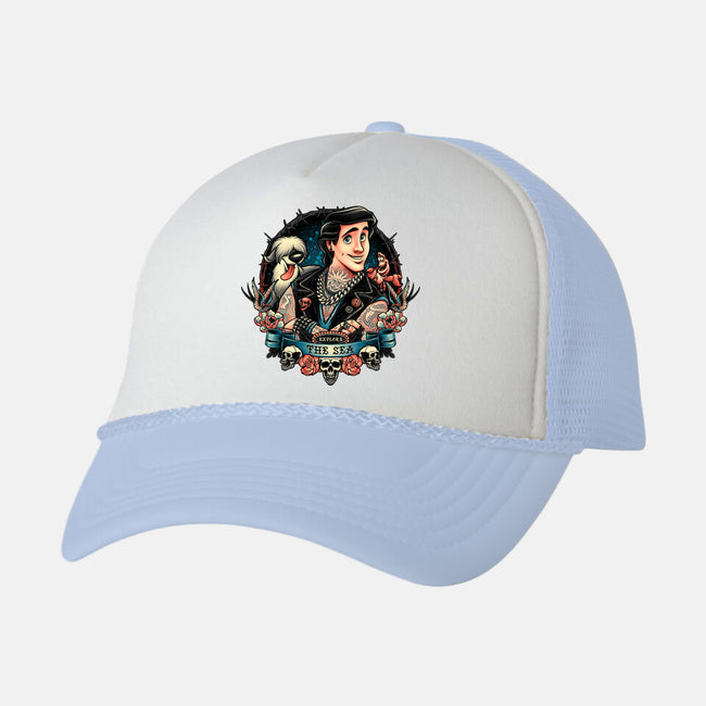 Explore The Sea-Unisex-Trucker-Hat-momma_gorilla