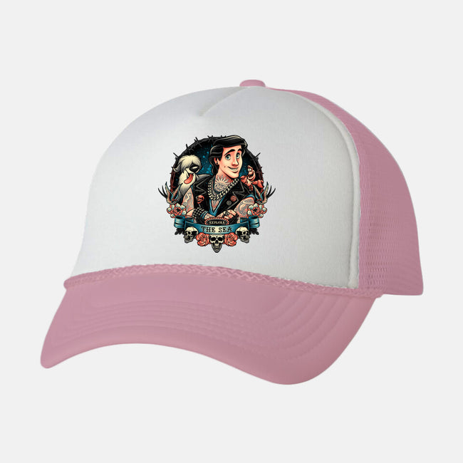 Explore The Sea-Unisex-Trucker-Hat-momma_gorilla