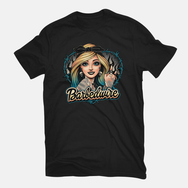 Hello Barbedwire-Womens-Basic-Tee-momma_gorilla