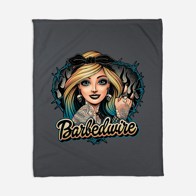 Hello Barbedwire-None-Fleece-Blanket-momma_gorilla